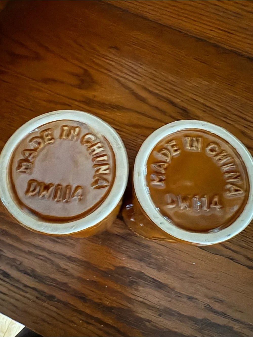 Vintage Pair of brown ceramic Ku Tiki Mugs Brown MCM EUC